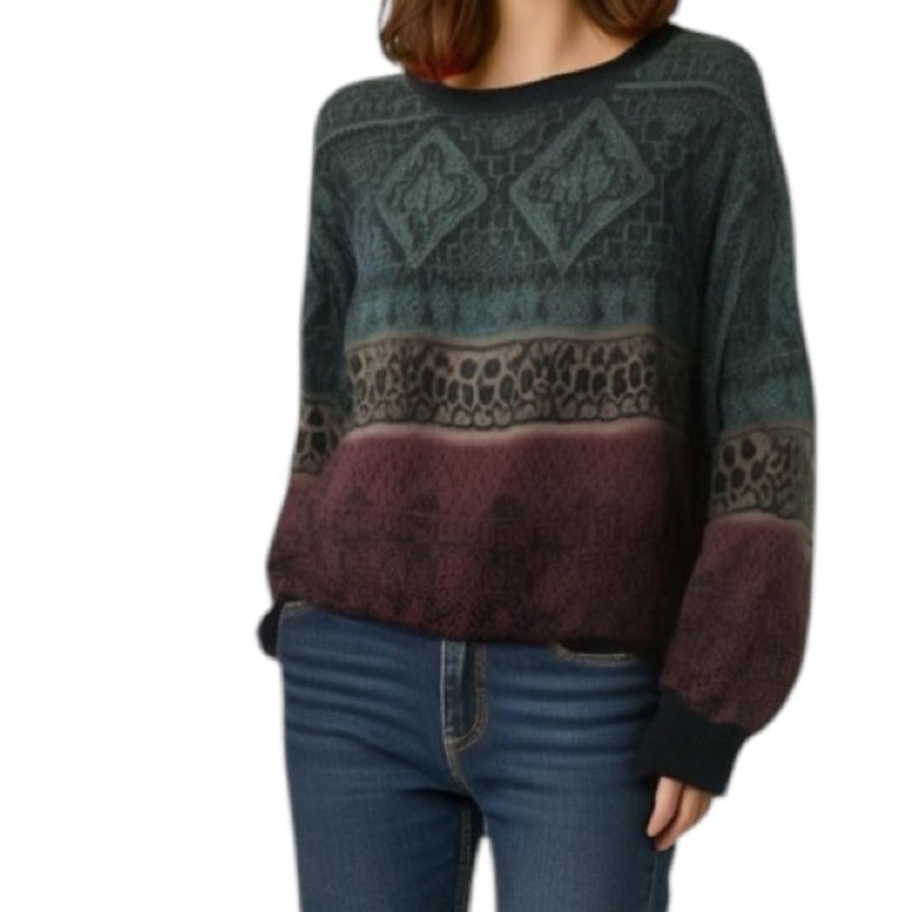 Vintage Jantzen Wool Blend Patterned Sweater Size L